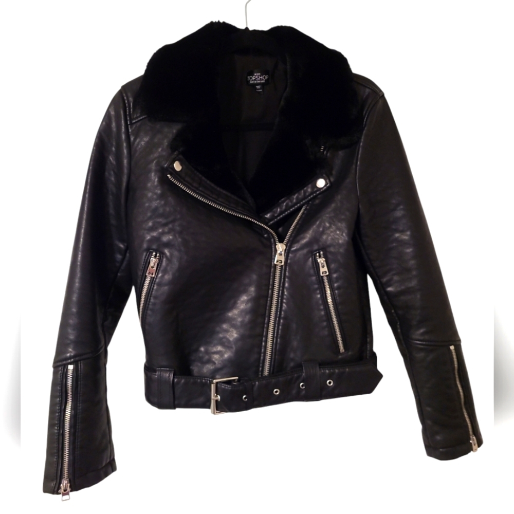 Featured! TopShop - Leather Motto Jacket